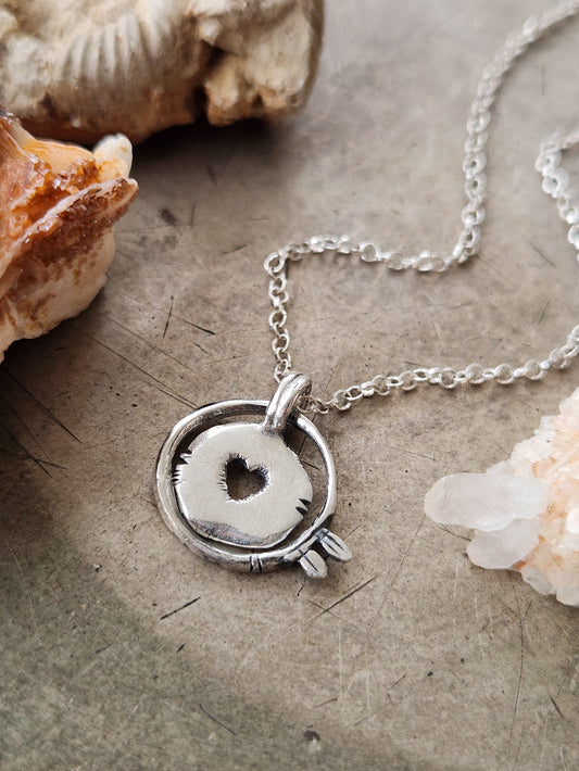 Raw heart Necklace