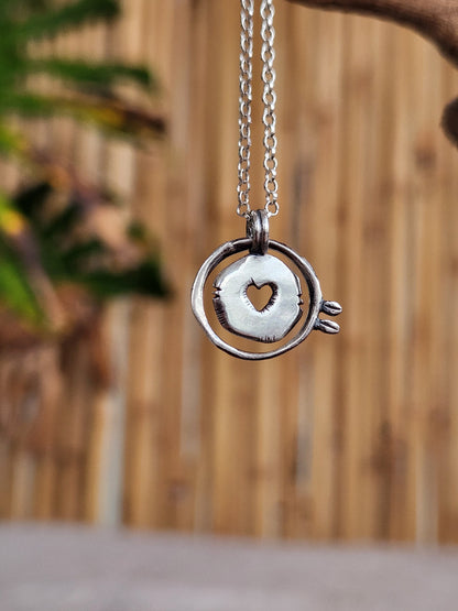 Raw heart Necklace