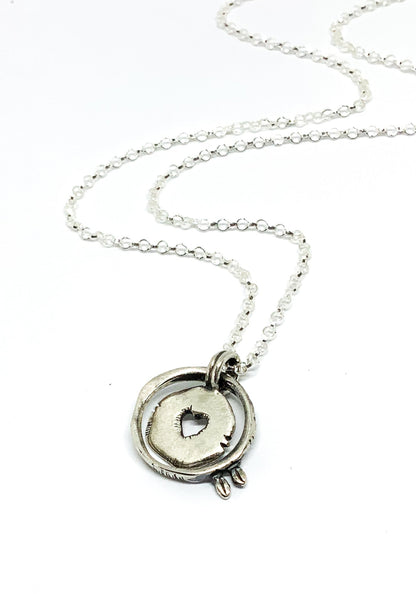 Raw heart Necklace