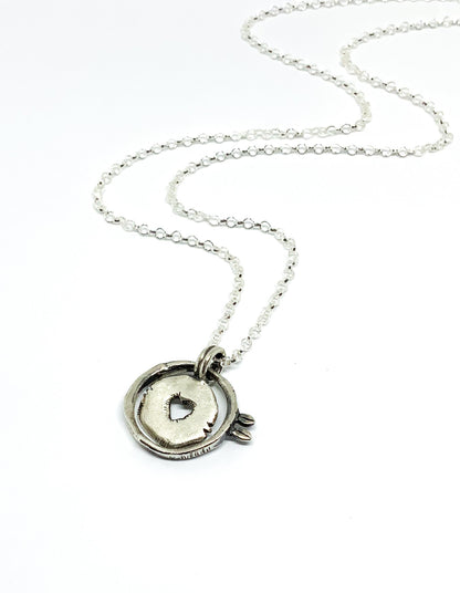 Raw heart Necklace