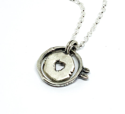 Raw heart Necklace