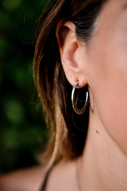 925 Sterling silver hoop earrings