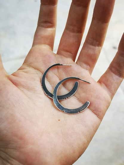 925 Sterling silver hoop earrings