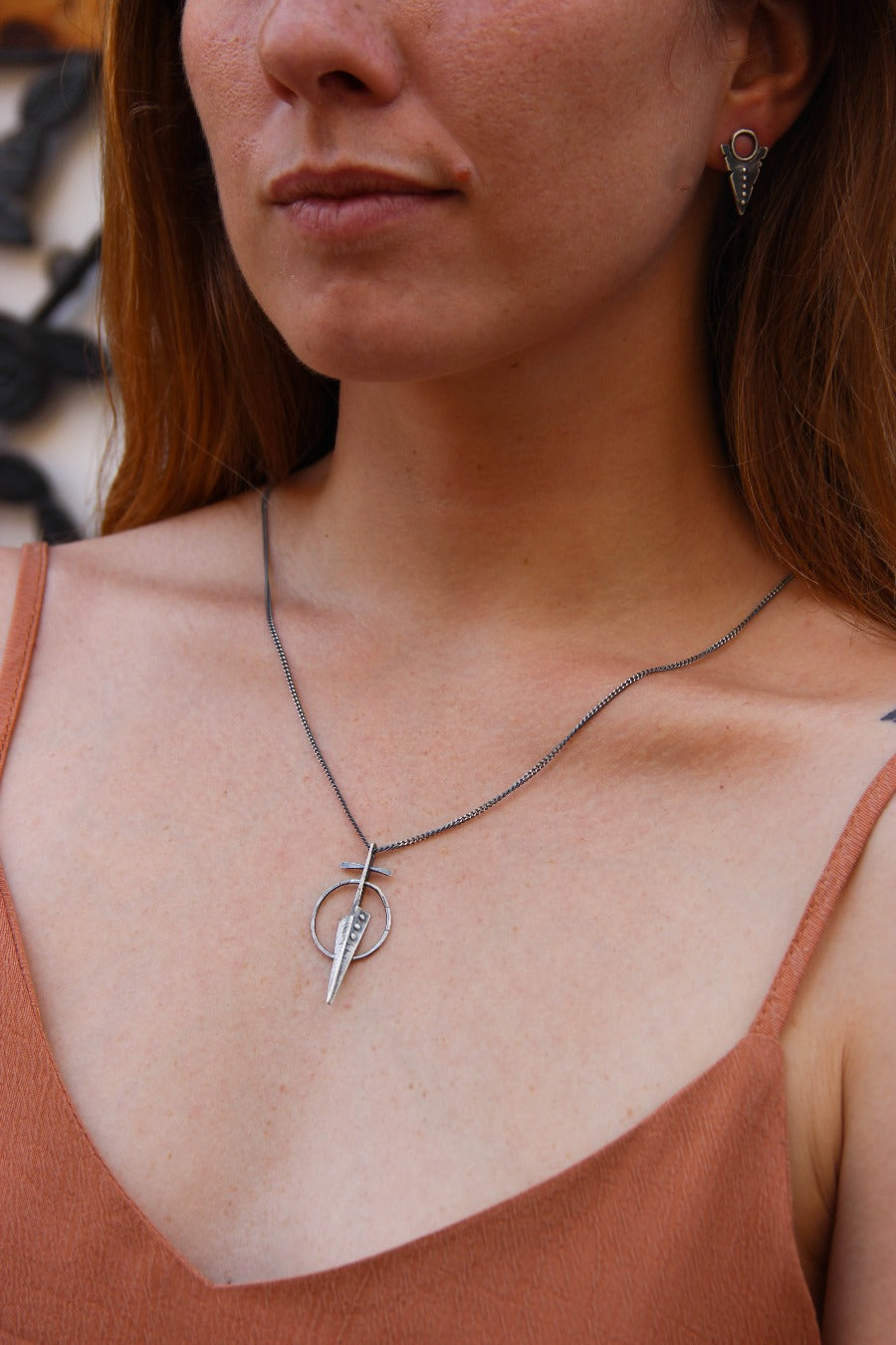 sharpen mind silver necklace