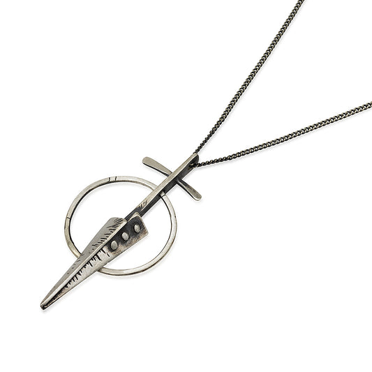 sharpen mind silver necklace